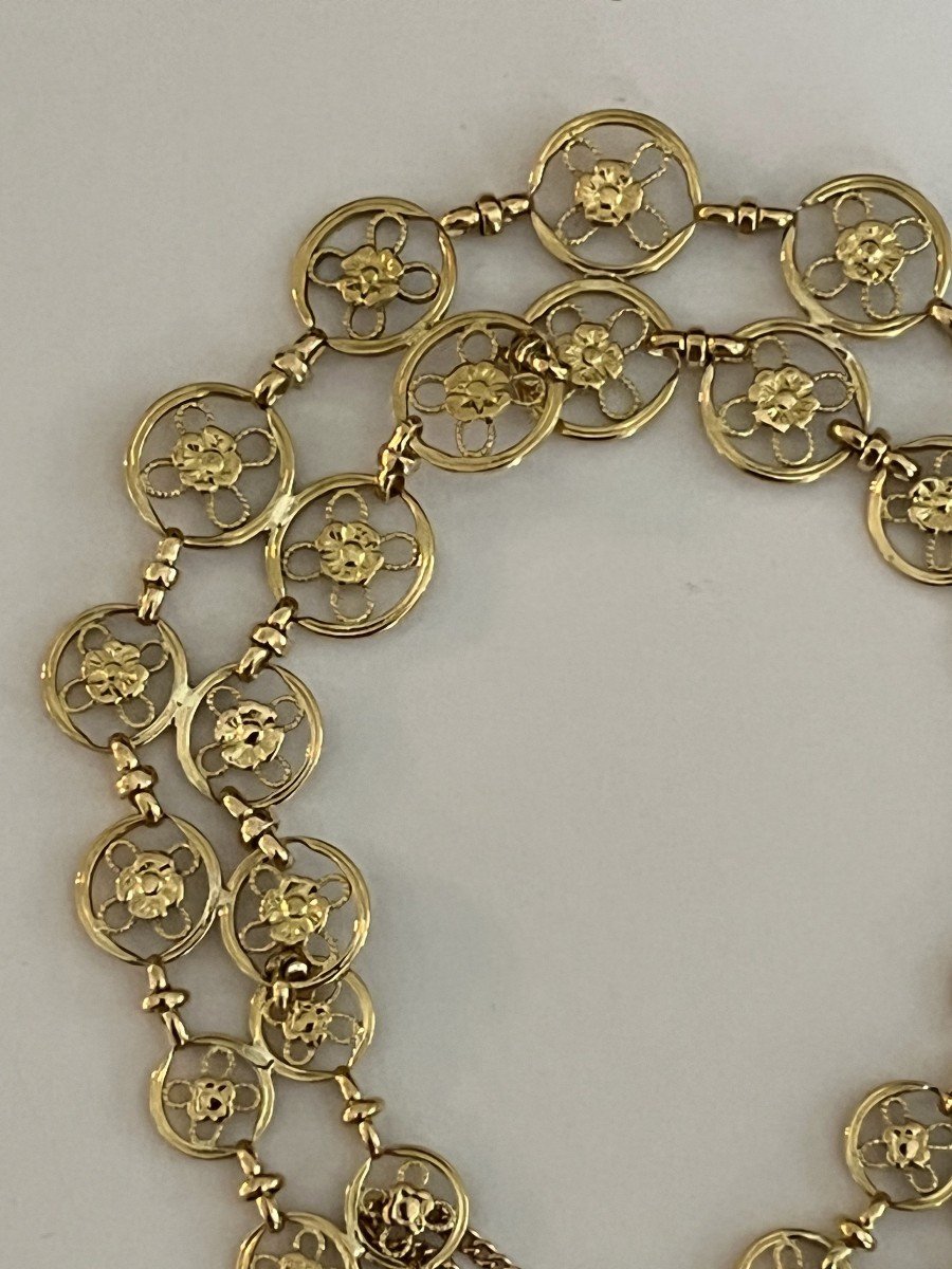 4170– Filigree Yellow Gold Bracelet-photo-1