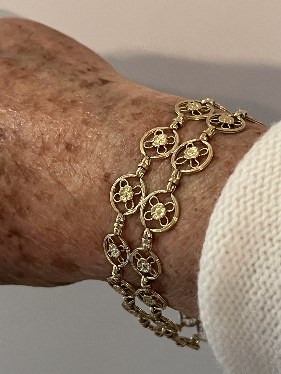 4170– Filigree Yellow Gold Bracelet-photo-2