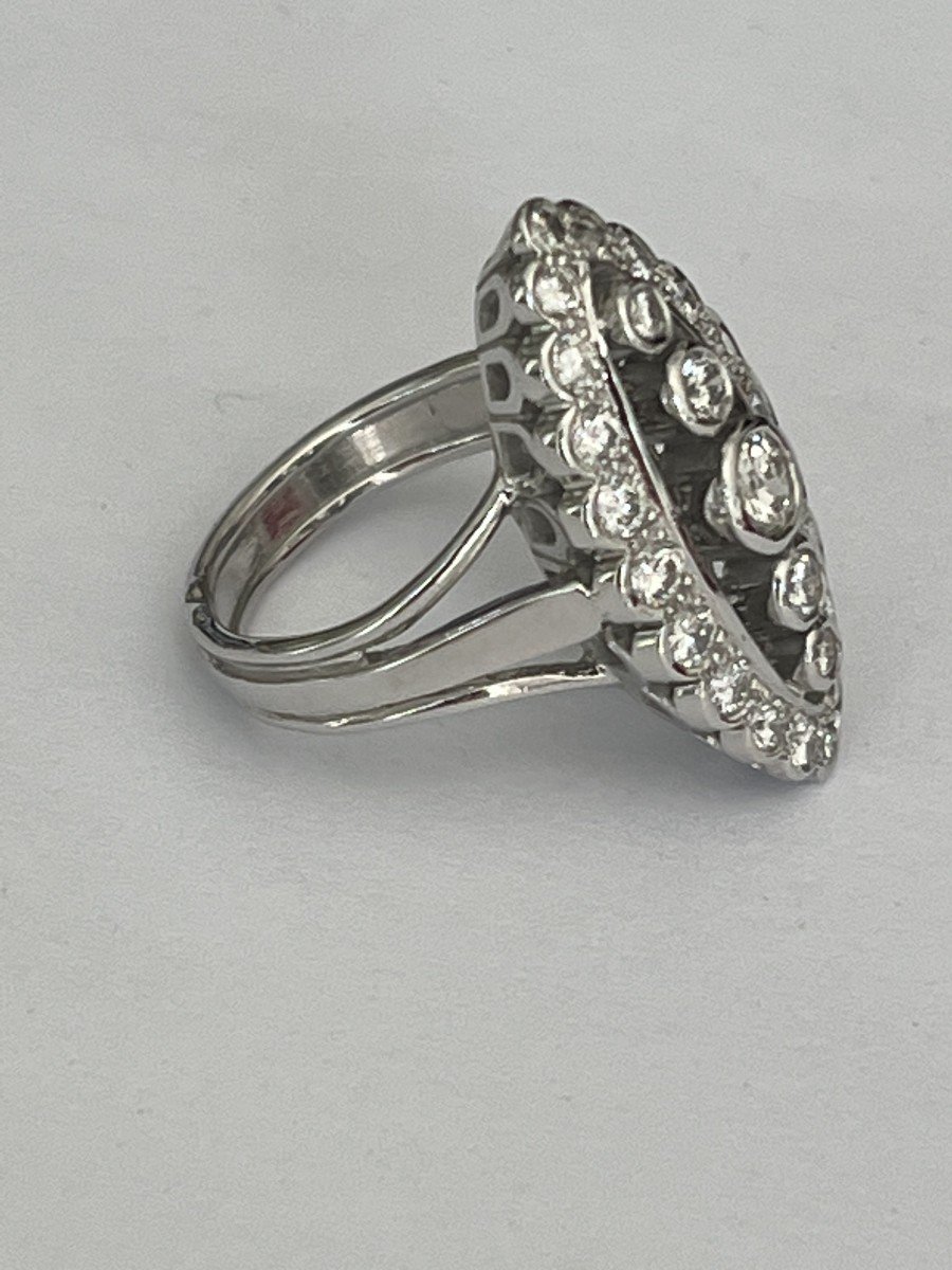 4236– White Gold Diamond Marquise Ring-photo-4