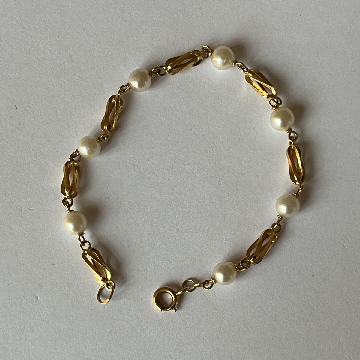 4928a- Fine Yellow Gold Beaded Bracelet