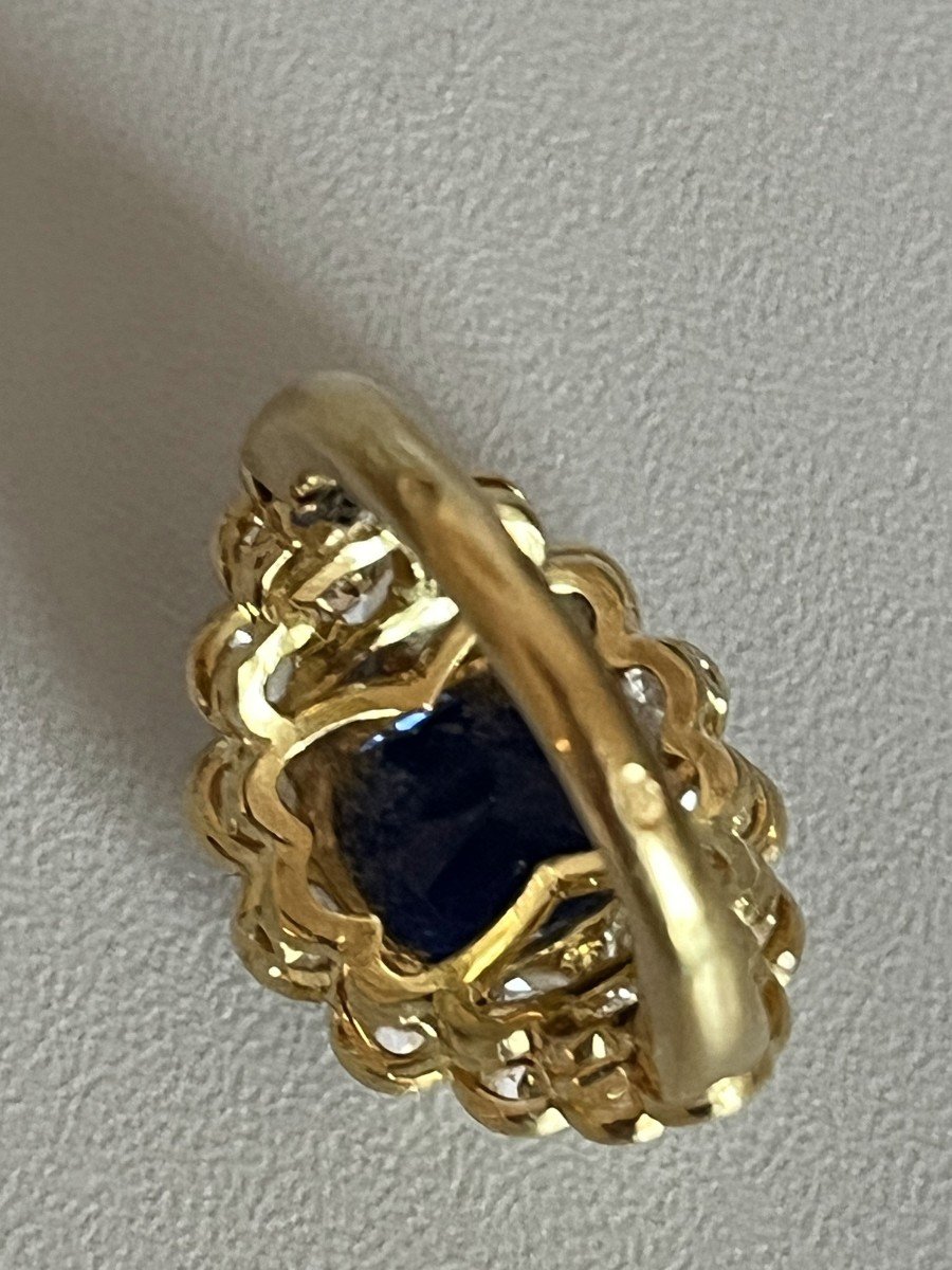 5009- Unheated Ceylon Sapphire Yellow Gold Ring-photo-4