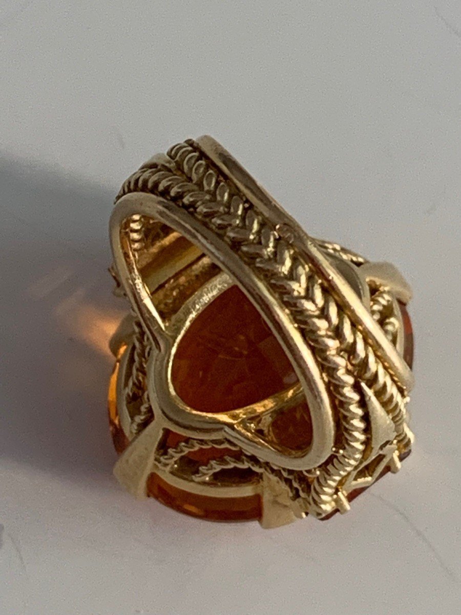 3437- Yellow Gold Citrine Ring-photo-4