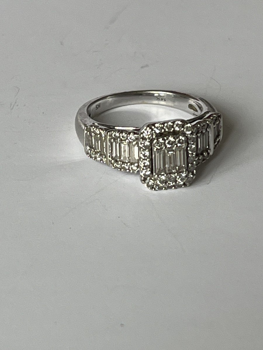 5263- White Gold Diamond Ring-photo-1