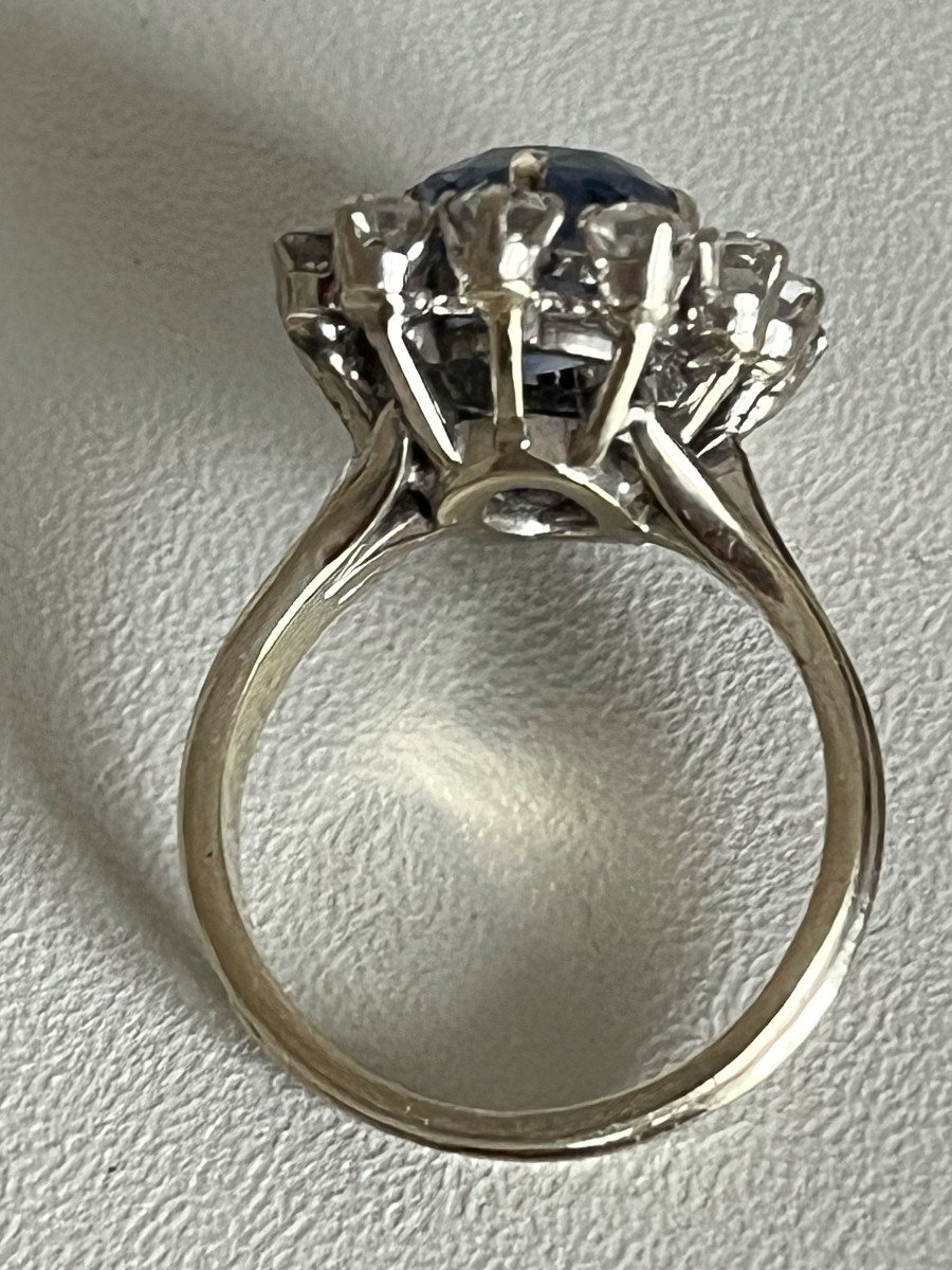 5292- Marguerite Ring White Gold Sapphire Diamonds-photo-4