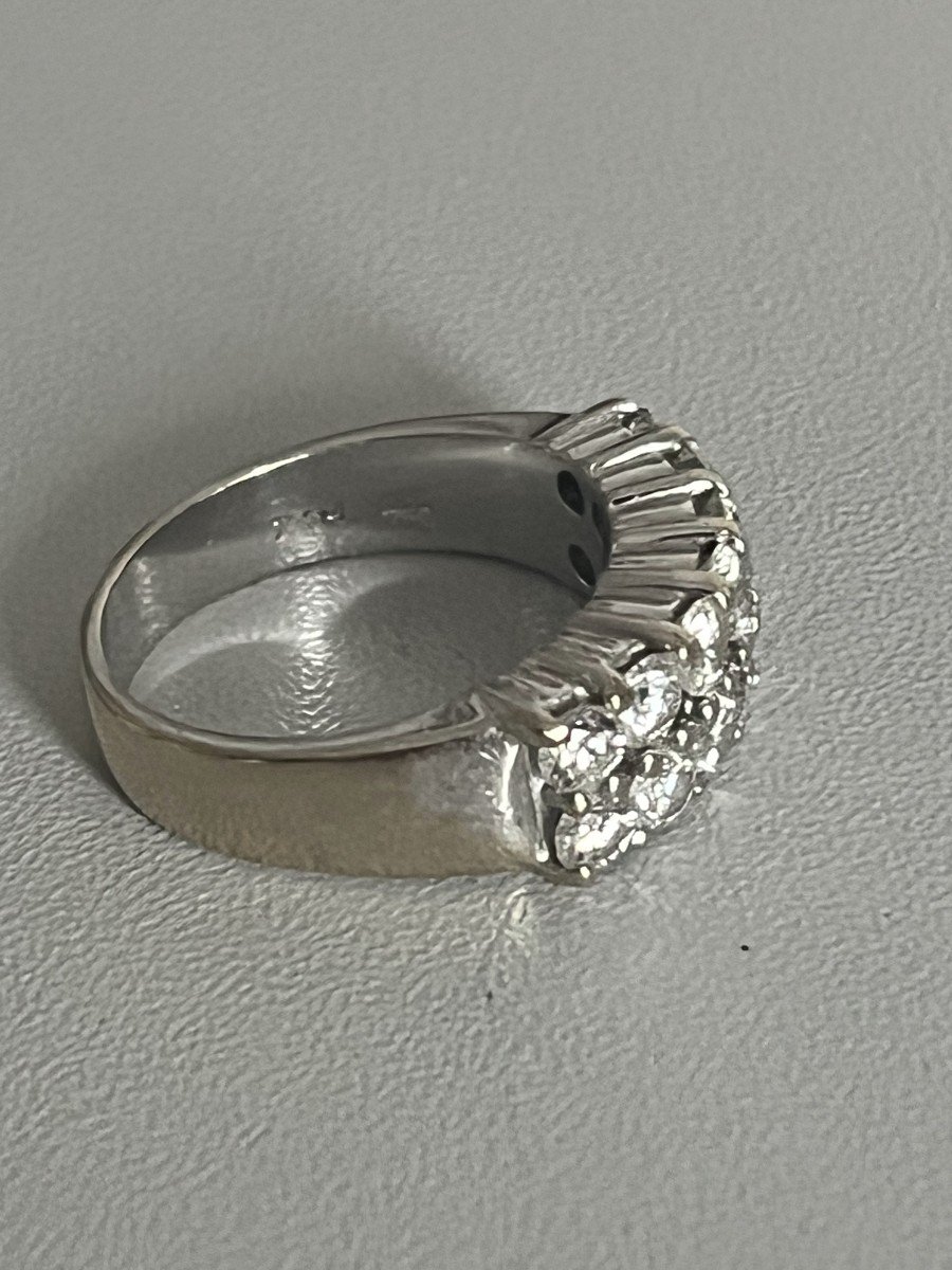 5169- Bague Or Gris Diamants 1,60 Ct-photo-4