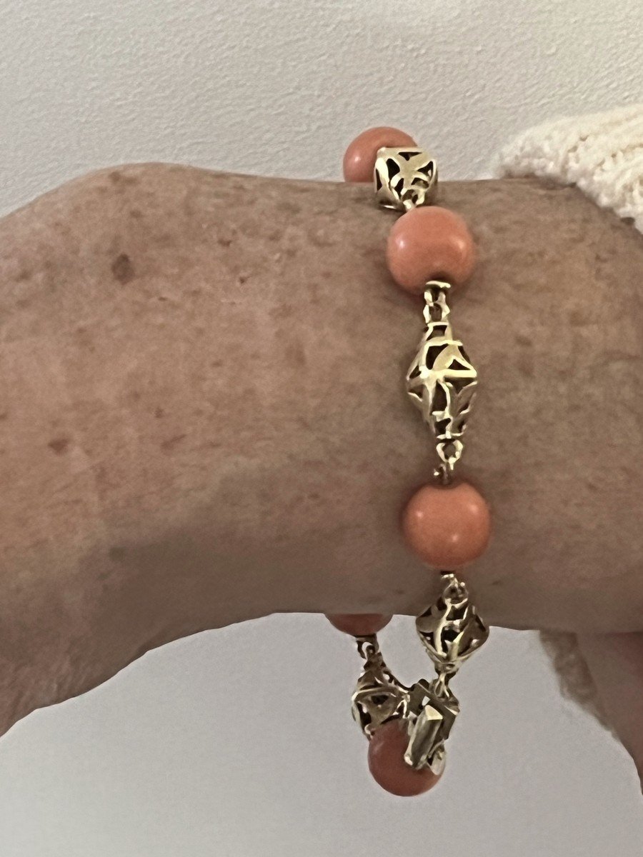 5416- Bracelet Or Jaune Corail-photo-2