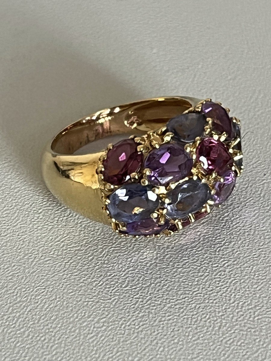 5483a- Bague Or Jaune Améthystes-photo-1