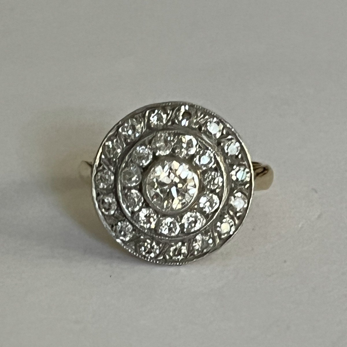 5621- Old Yellow Gold Diamond Ring