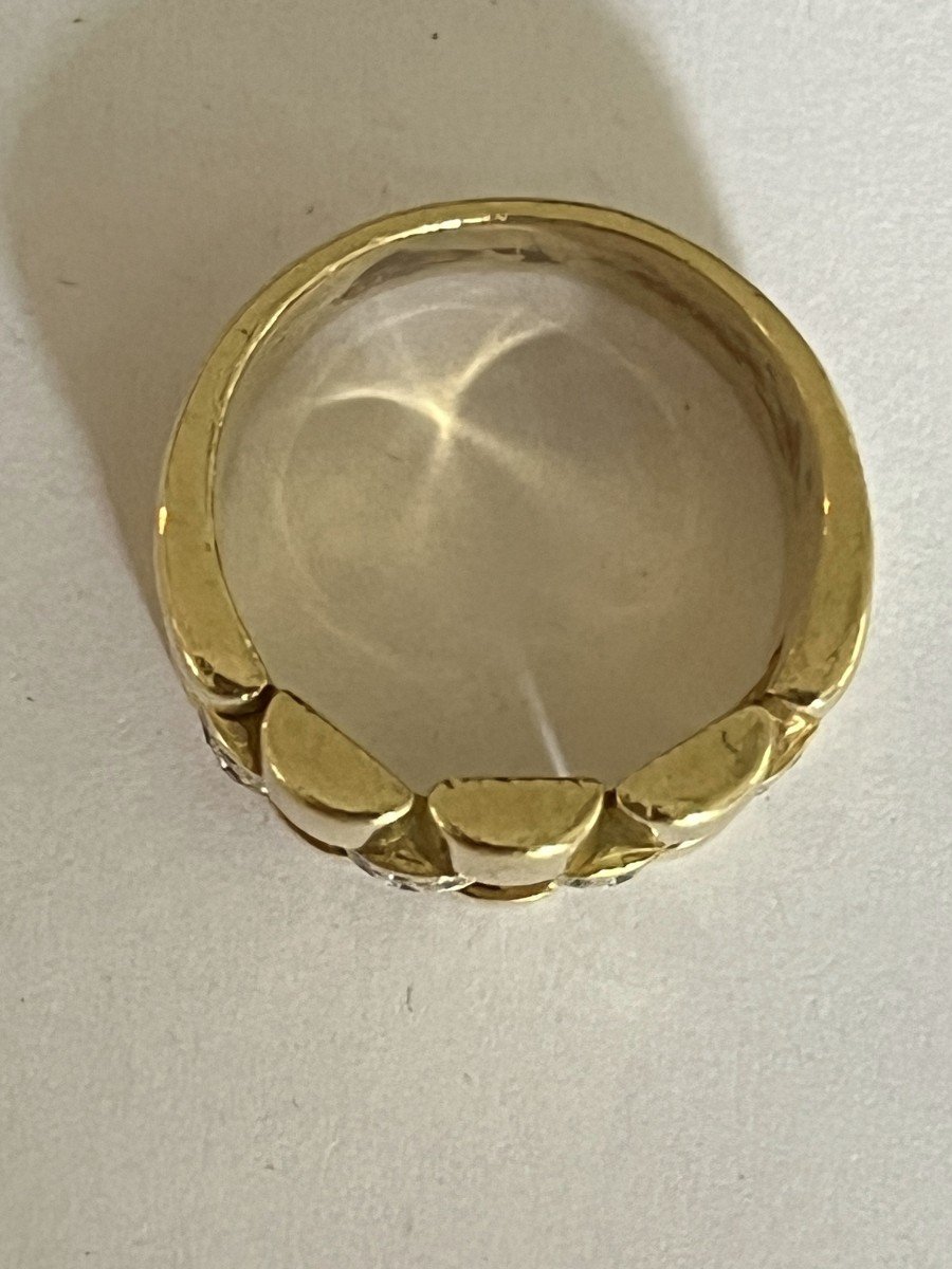 5658- Rolex Jubilee Link Ring Yellow Gold Diamonds-photo-2