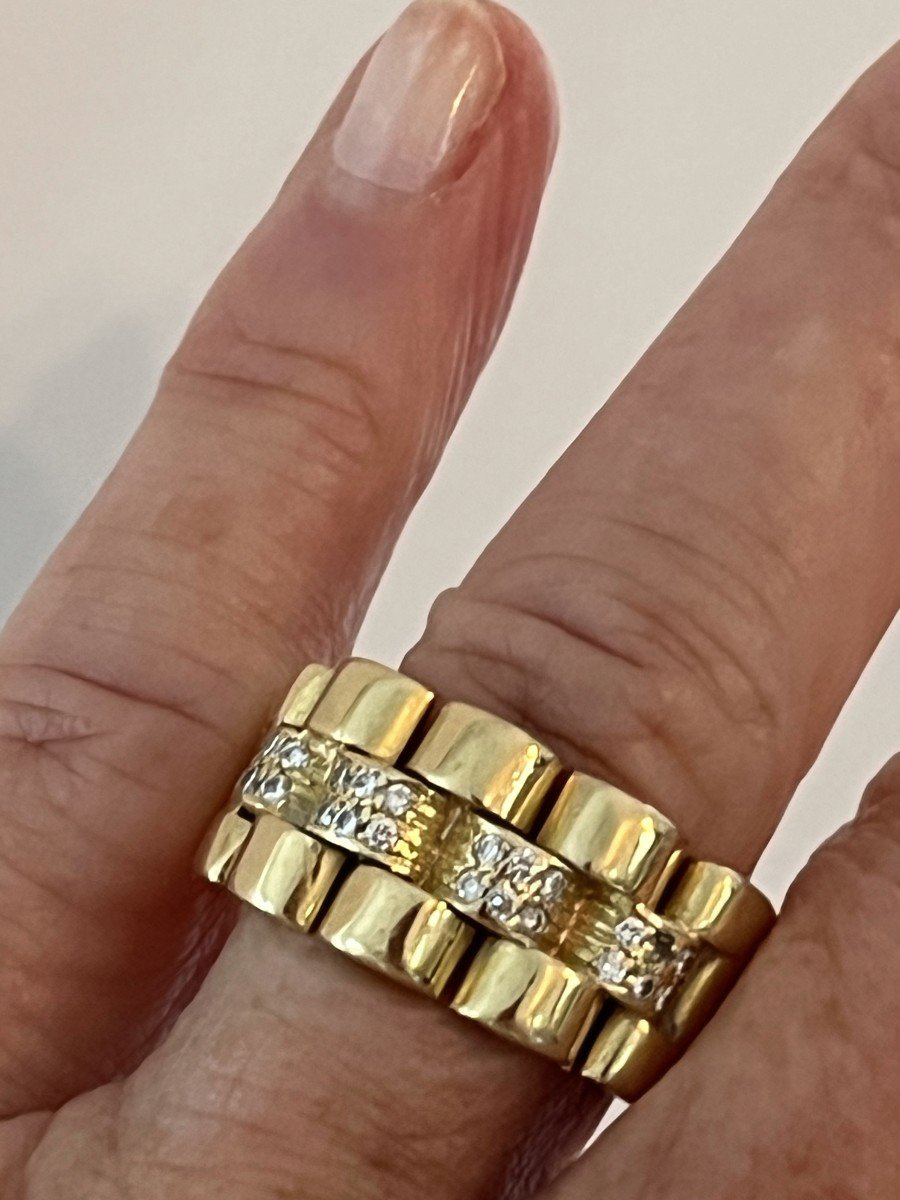 5658- Rolex Jubilee Link Ring Yellow Gold Diamonds-photo-4