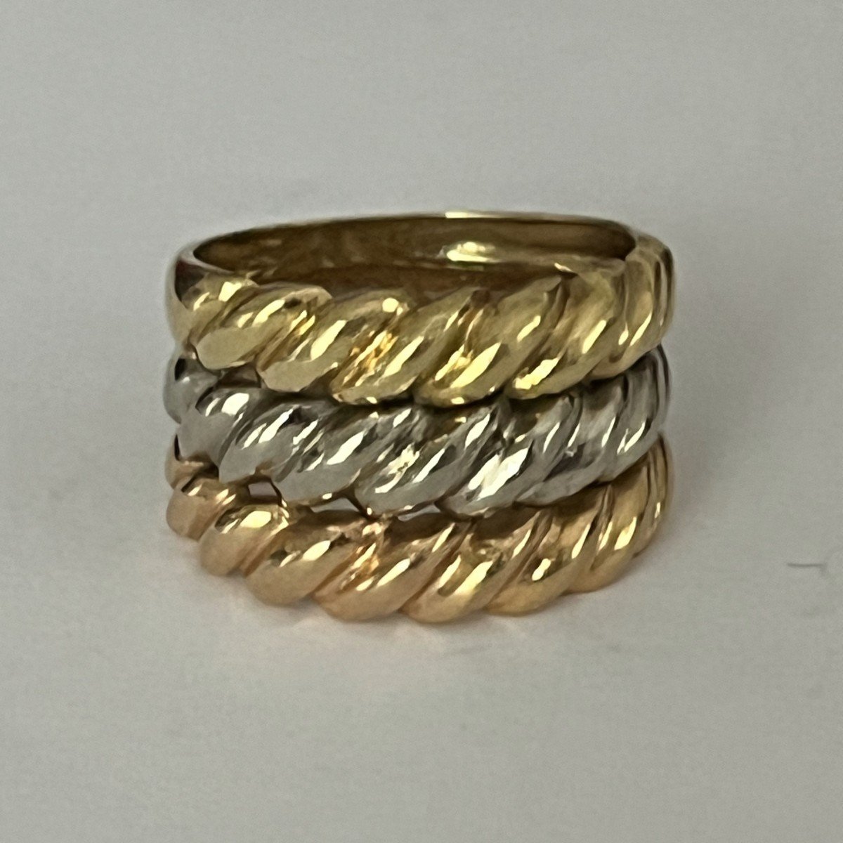 5850- Triple Ring Ring Yellow Gold, White Gold, Rose Gold