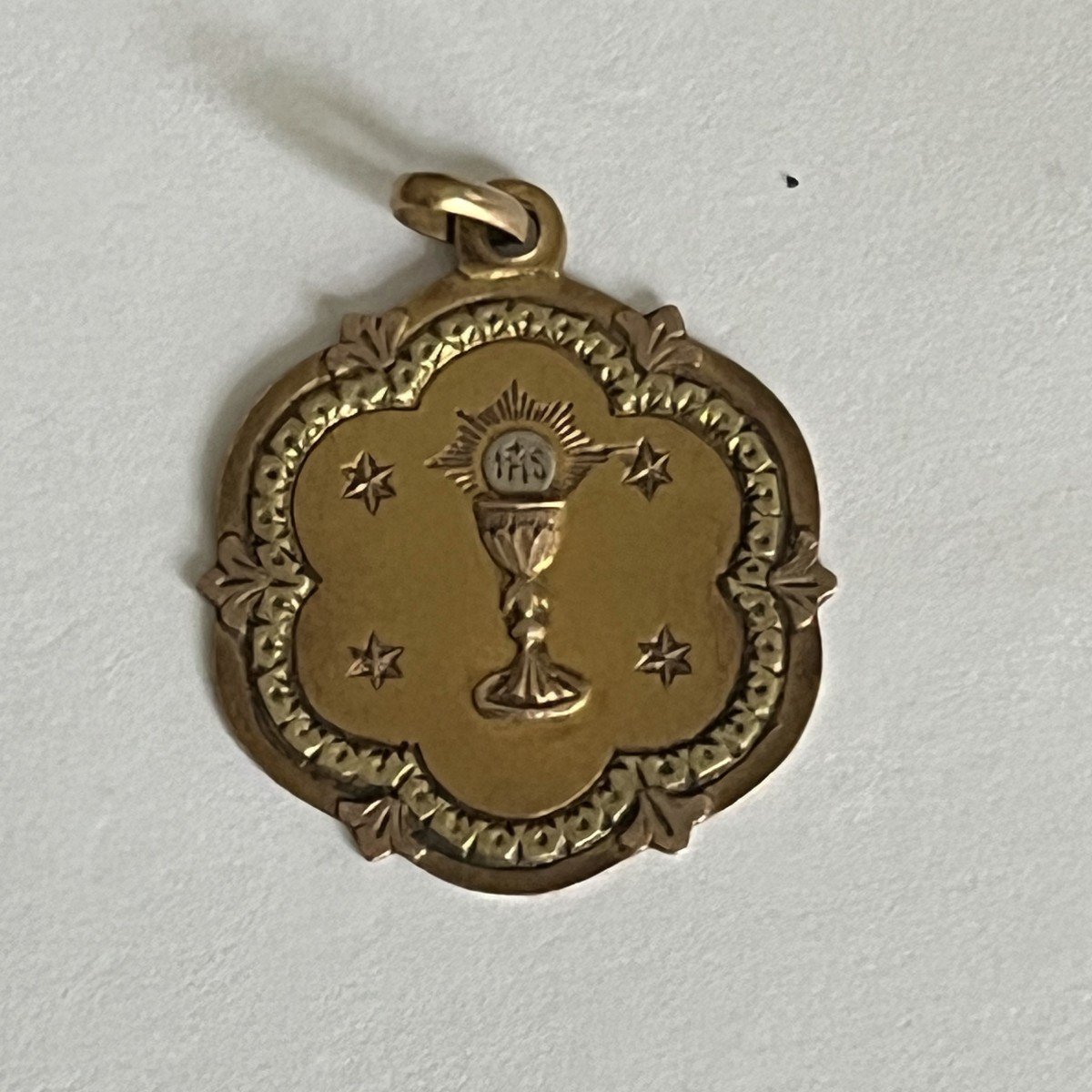 5556- Pendentif Médaille Religieuse Or Jaune