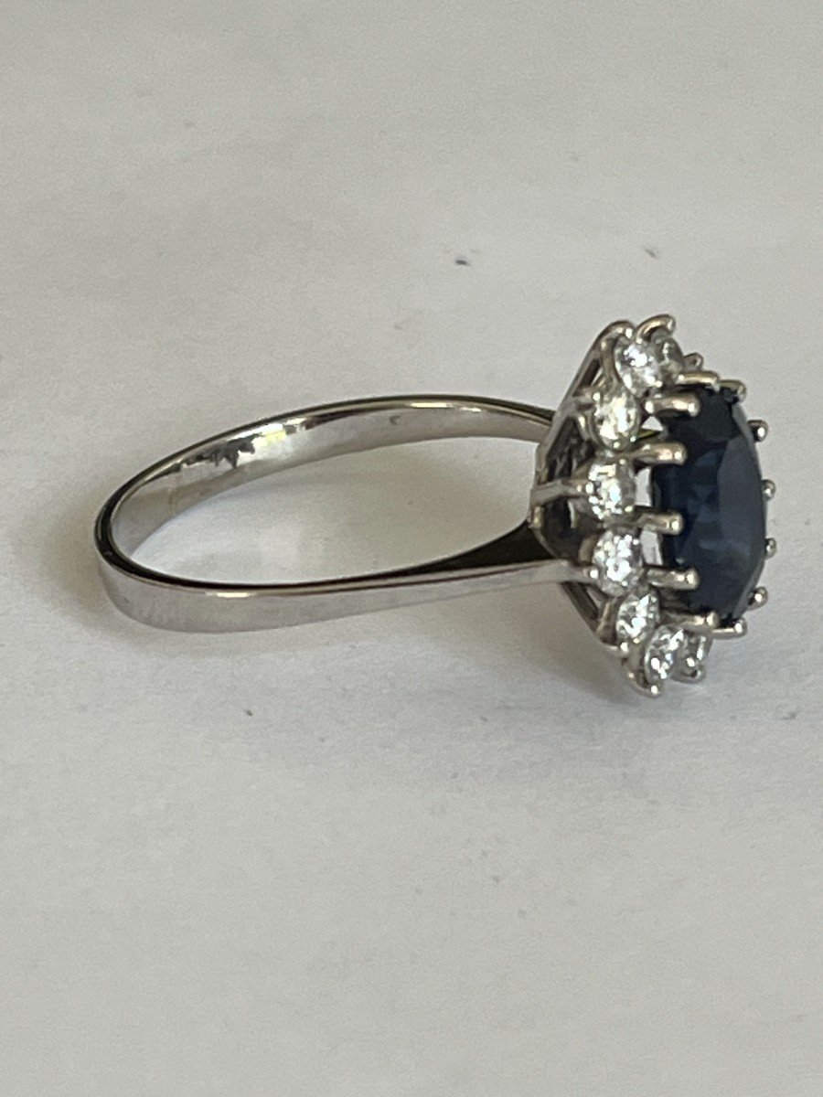 5630- Pompadour Ring Certified Sapphire Diamonds-photo-5