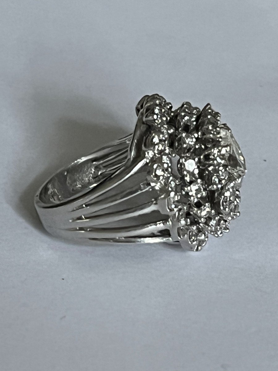 6003- White Gold Dome Ring Diamonds 2.00 Ct-photo-3