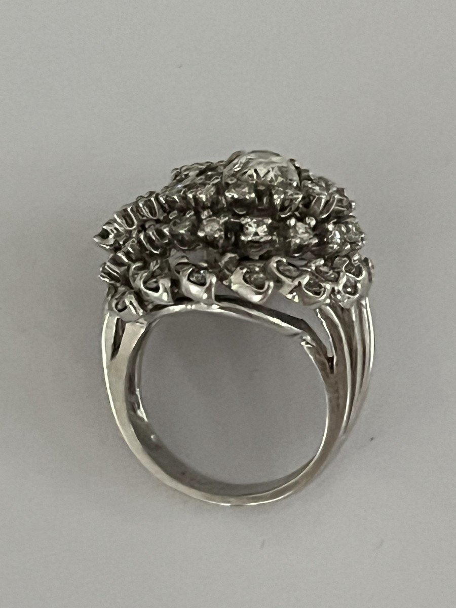 6003- White Gold Dome Ring Diamonds 2.00 Ct-photo-1