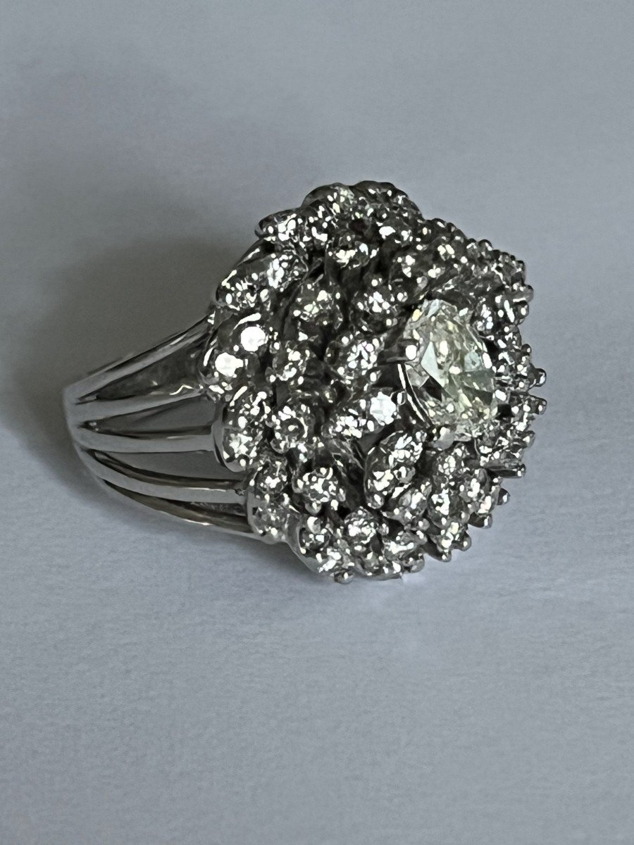 6003- White Gold Dome Ring Diamonds 2.00 Ct-photo-2