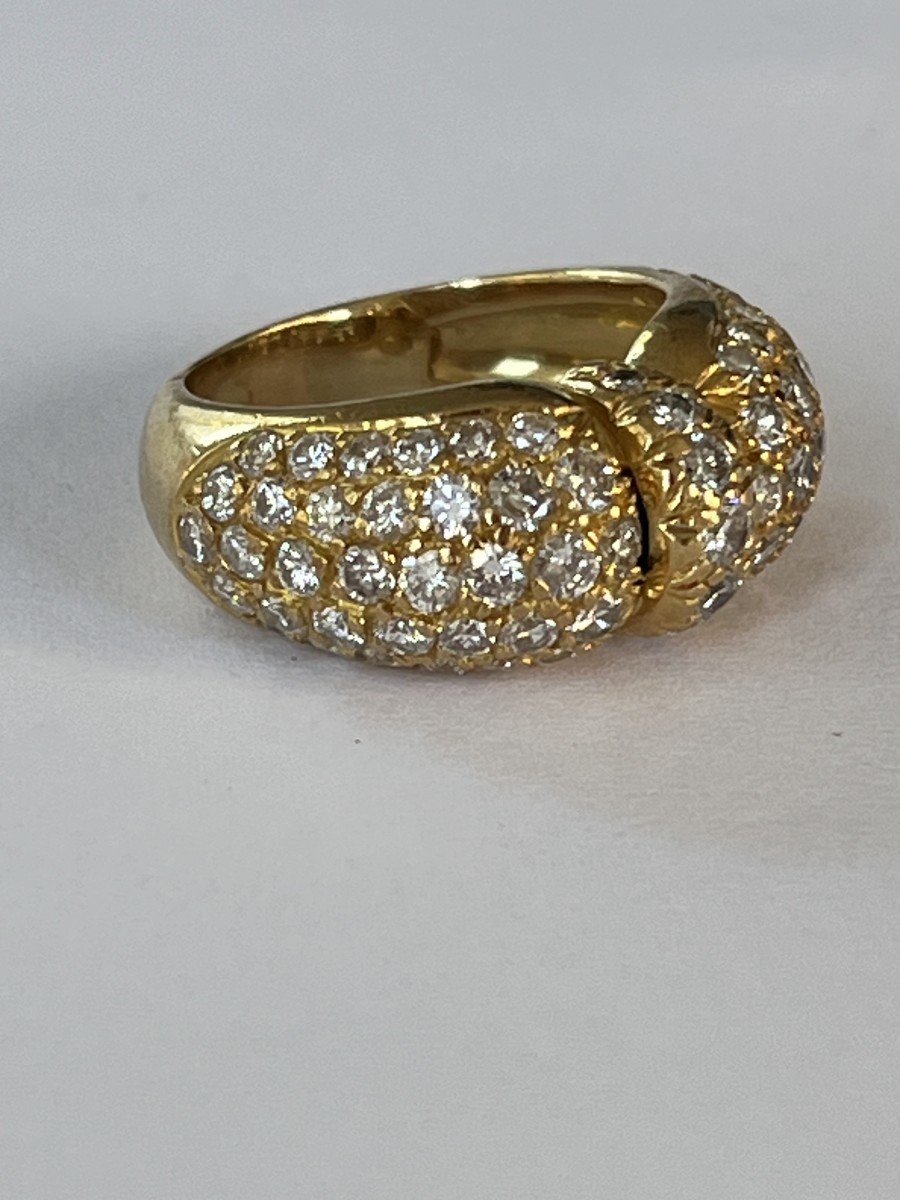 5986- Bague Jonc Or Jaune Diamants 2,00 Ct-photo-4