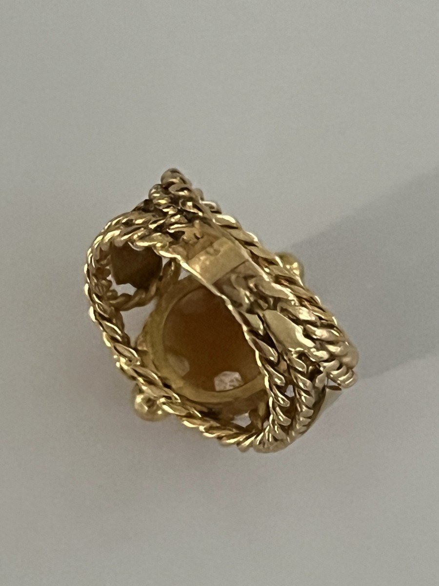 5996- Bague Fils d'Or Jaune Citrine-photo-2