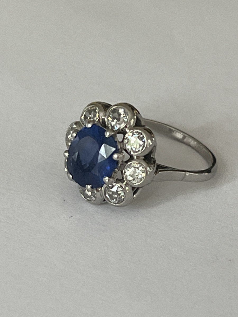 6067- Daisy Sapphire Diamond Ring-photo-4