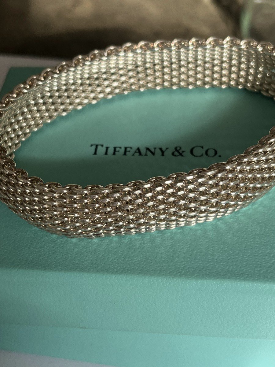 6074- Bracelet Souple Tiffany En Argent-photo-2