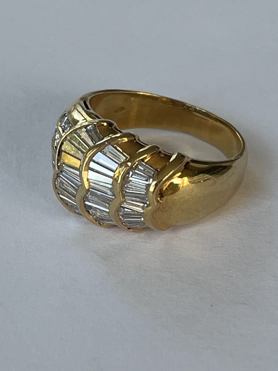 6093- Yellow Gold Ring Diamonds 2.00 Ct-photo-1