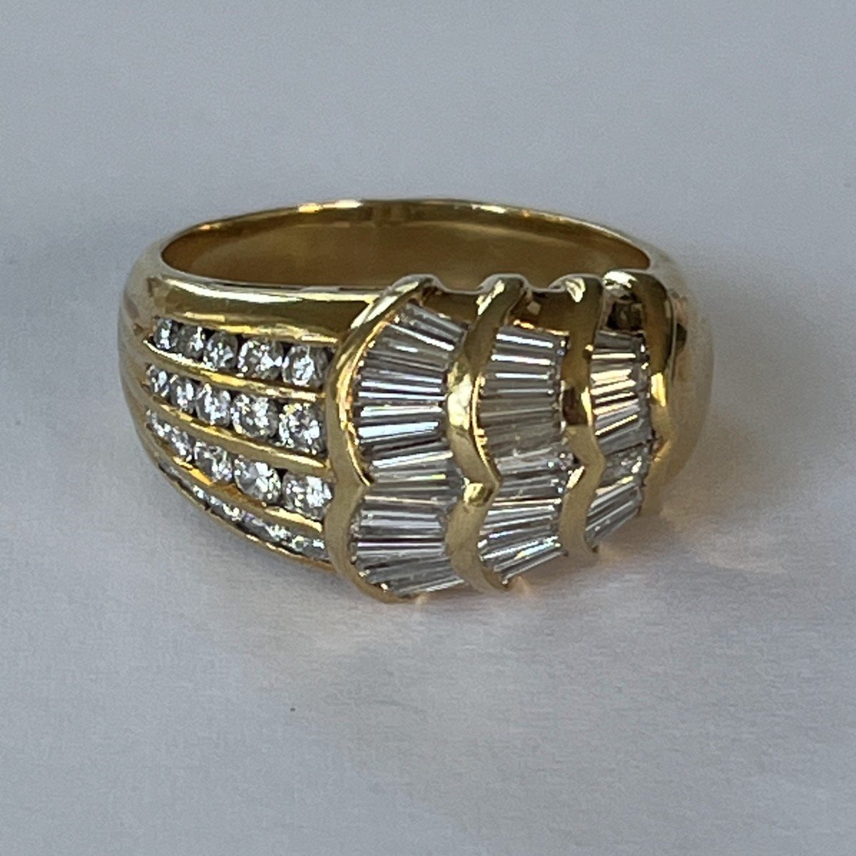 6093- Yellow Gold Ring Diamonds 2.00 Ct