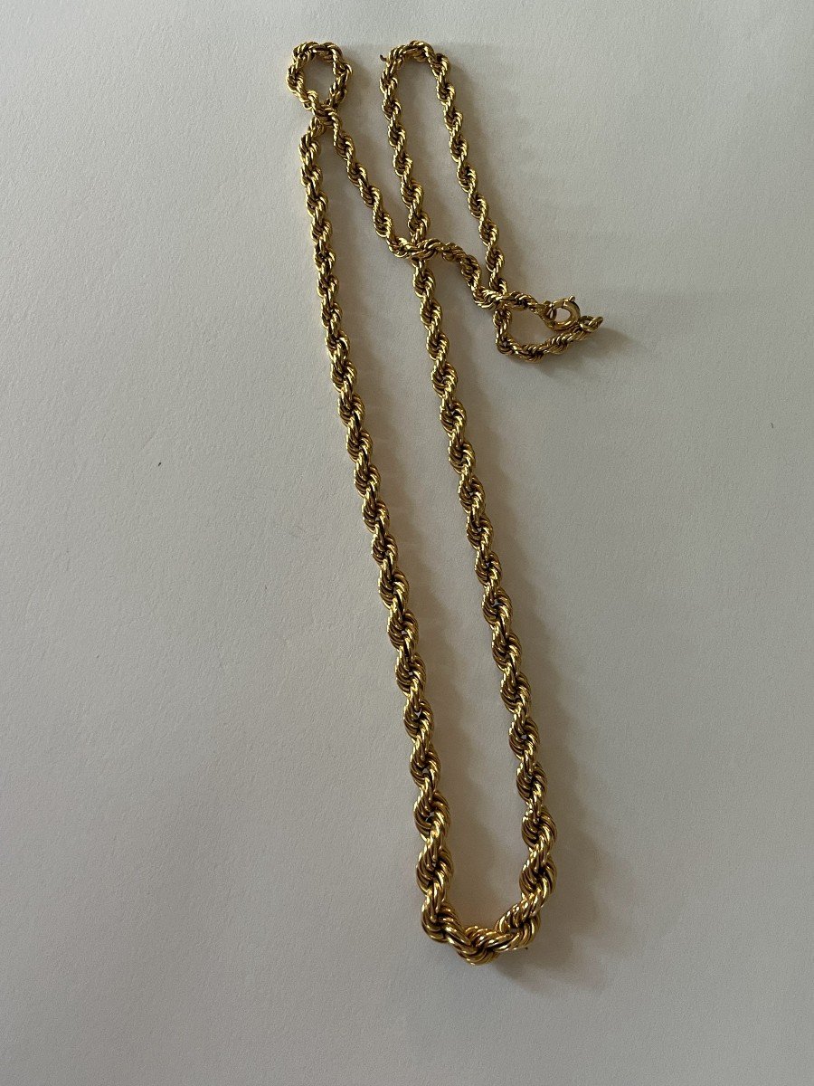 6053- Yellow Gold Necklace 47 Cm-photo-3