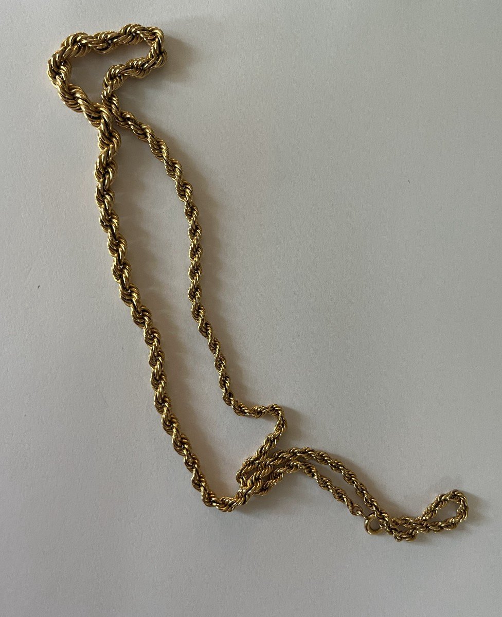 6053- Yellow Gold Necklace 47 Cm