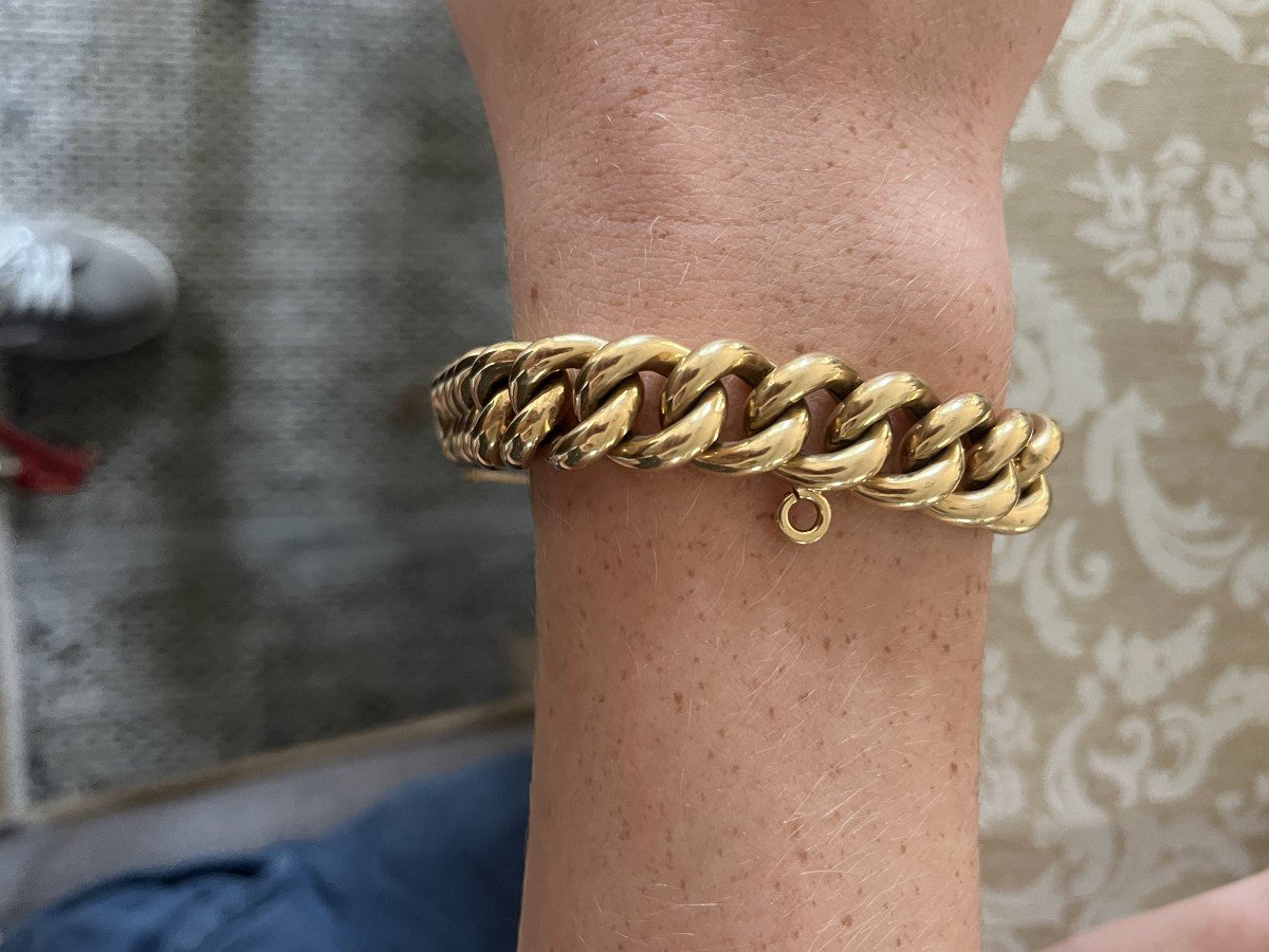 6097- Old Yellow Gold Bracelet 36 G-photo-2