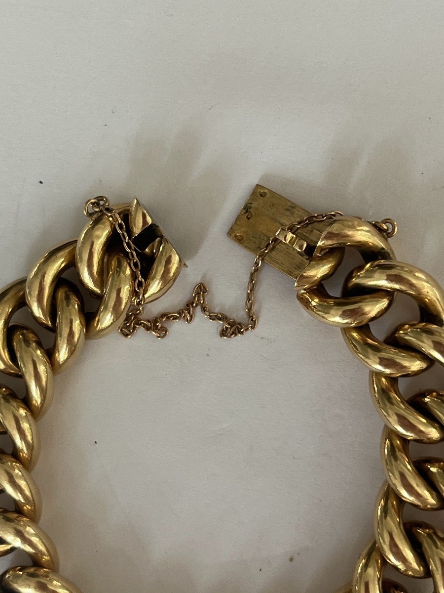 6097- Old Yellow Gold Bracelet 36 G-photo-4