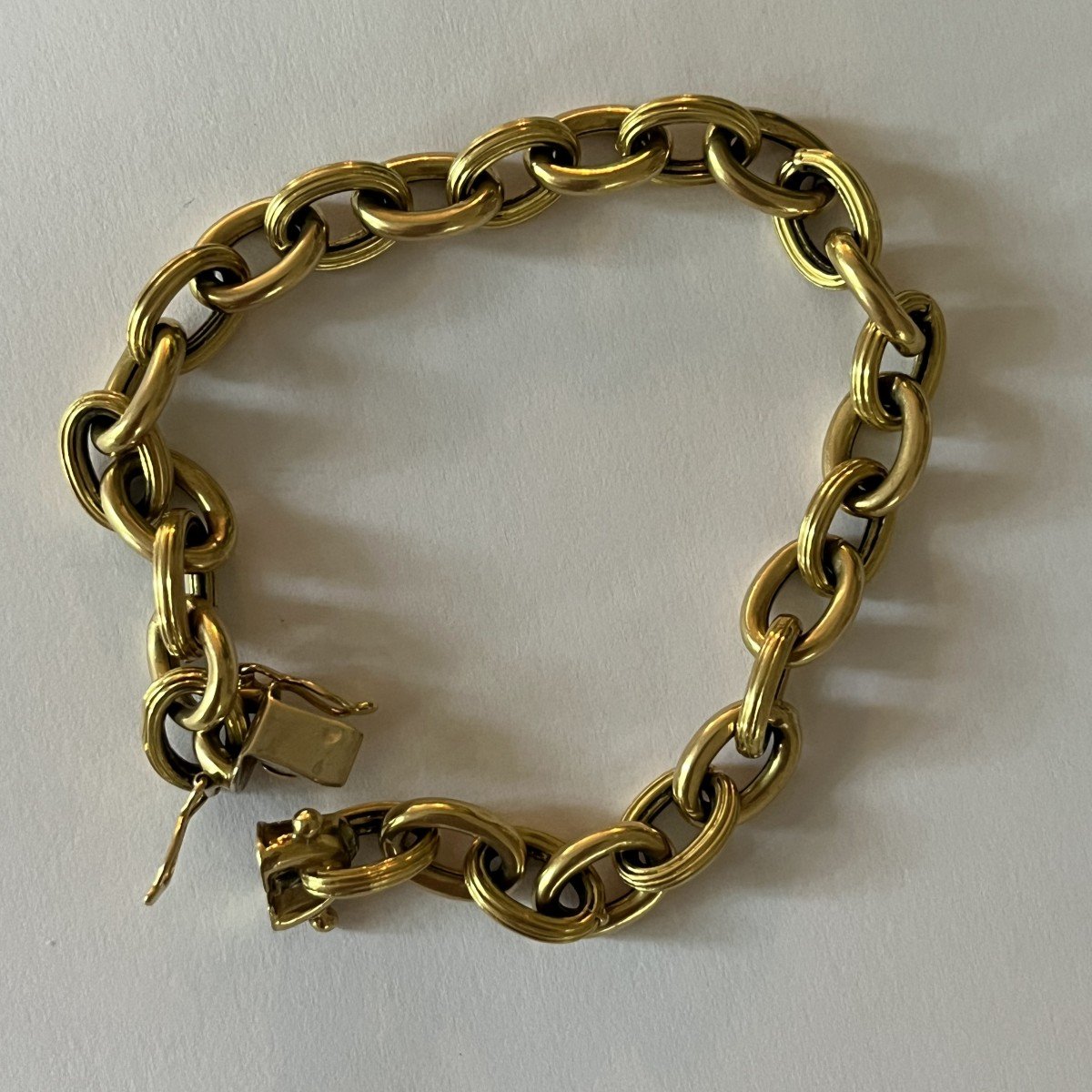 6112- Bracelet Ancien Articulé Or Jaune