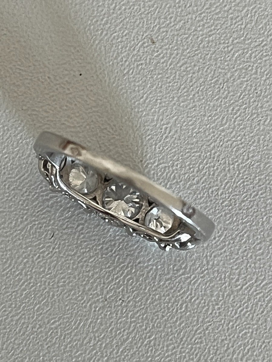 6174- Bague Jarretière Platine Diamants 1,00 Ct-photo-3