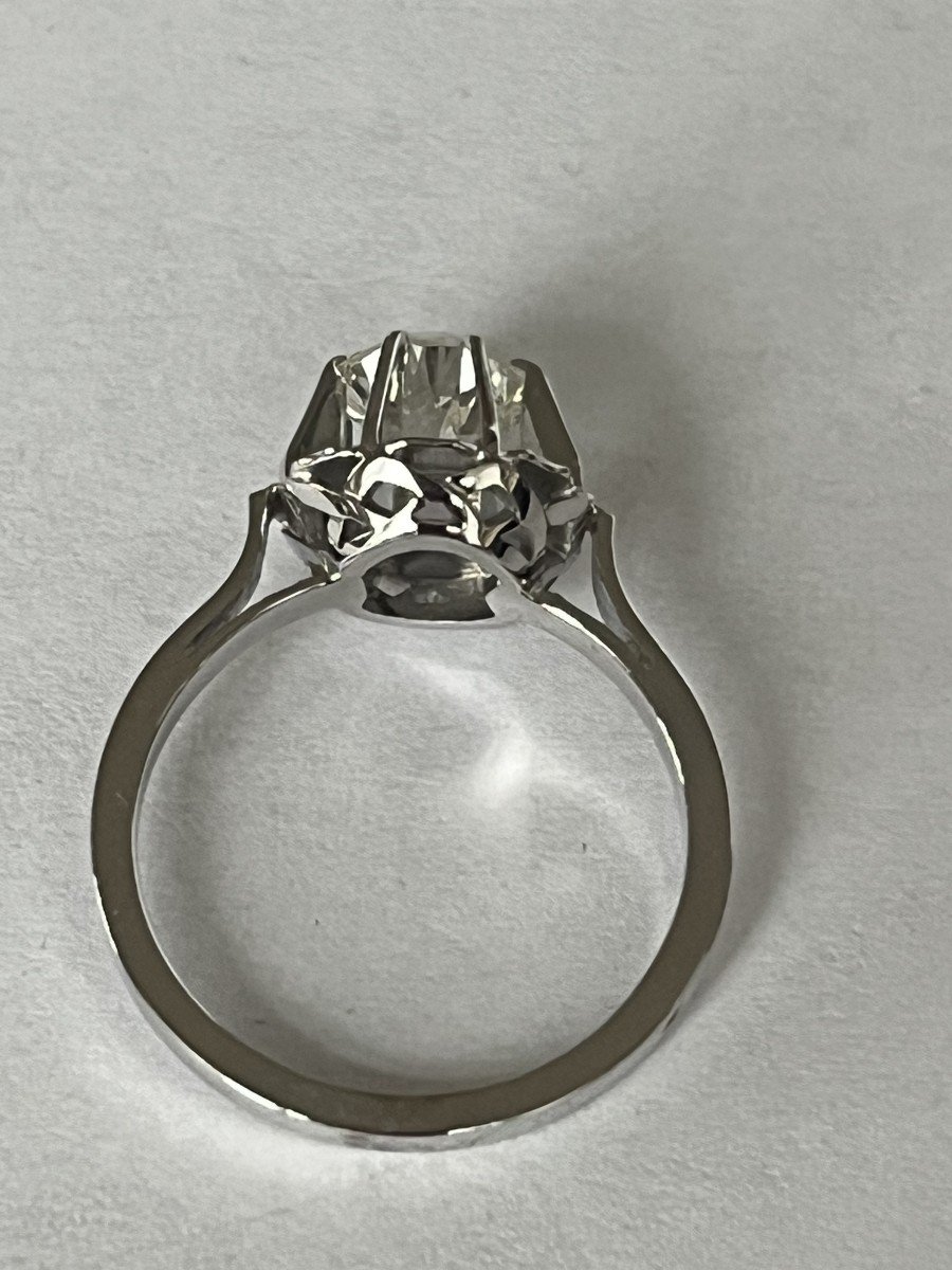 6266- Solitaire Ring White Gold Diamond 1.10 Ct-photo-3