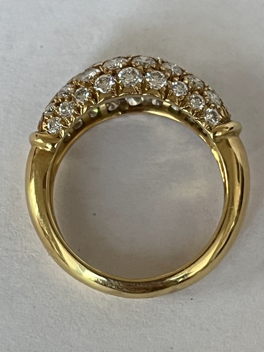 6290- Yellow Gold Diamond Bangle Ring 1.10 Ct-photo-3