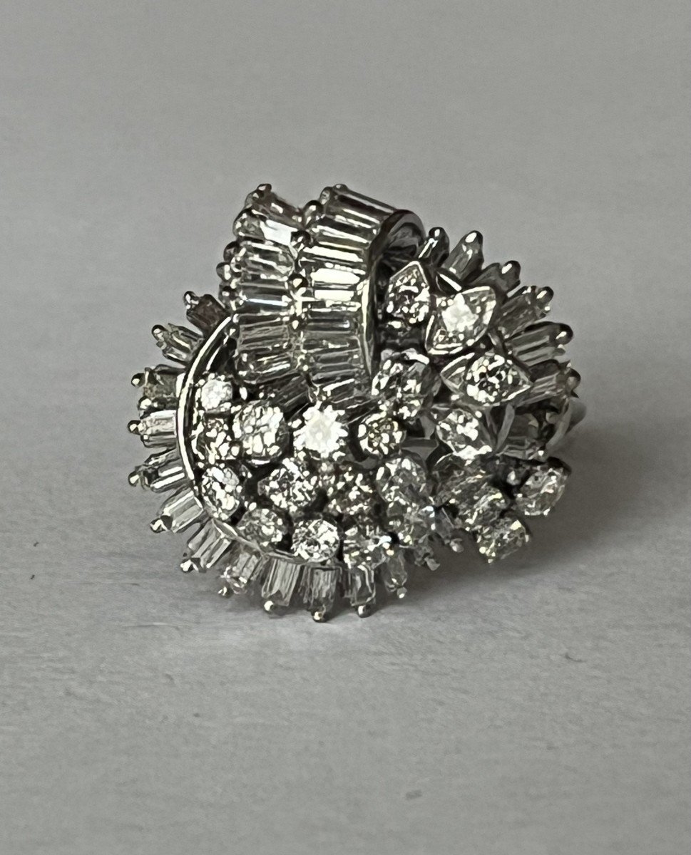 6328- White Gold Diamond Cocktail Ring