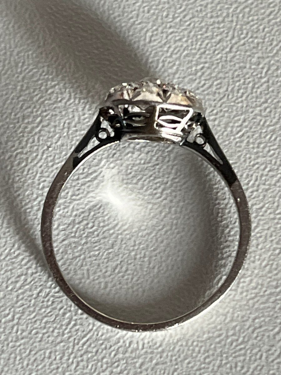 6356- Marguerite Ring Platinum Diamonds-photo-2