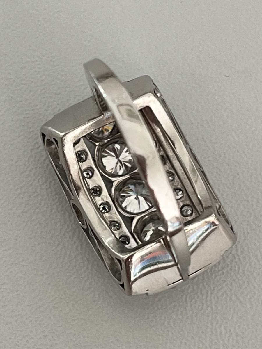 6402- Bague Jarretière Platine Diamants 1,60 Ct-photo-4