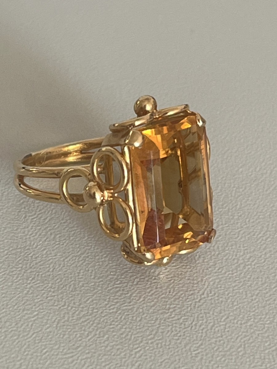 2517- Yellow Gold Ring With 9.35 Ct Citrine-photo-1