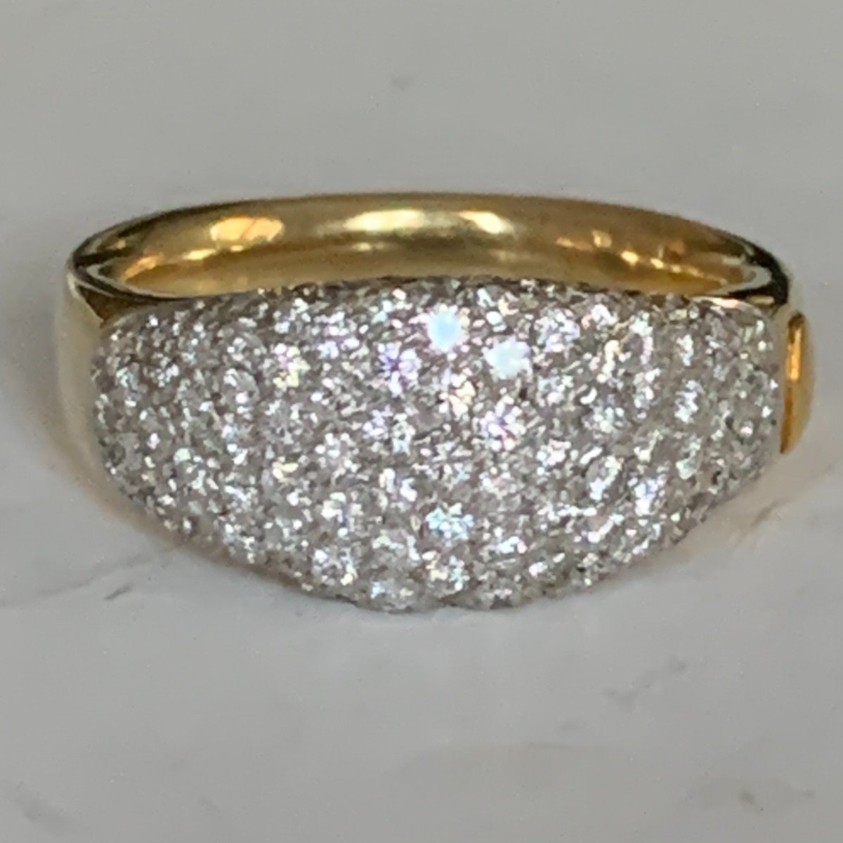 3381 – Bague Jonc Or Jaune Diamants