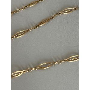 3556– Yellow Gold Long Necklace 76 Cm