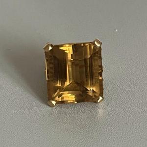 5359- 40 Ct Citrine Yellow Gold Wire Ring
