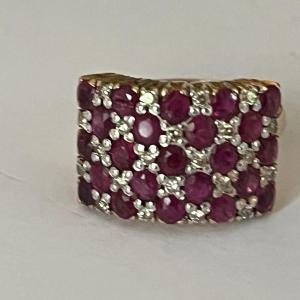 5671- Yellow Gold Ruby Band Ring