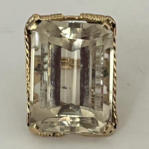 5585- Importante Bague Fils d'Or Jaune Citrine