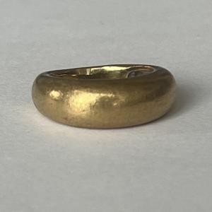 6147- Bague Jonc Or Jaune Brossé