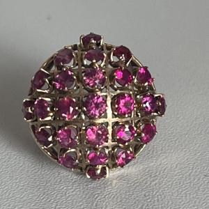 4757- Ruby Yellow Gold Ball Ring