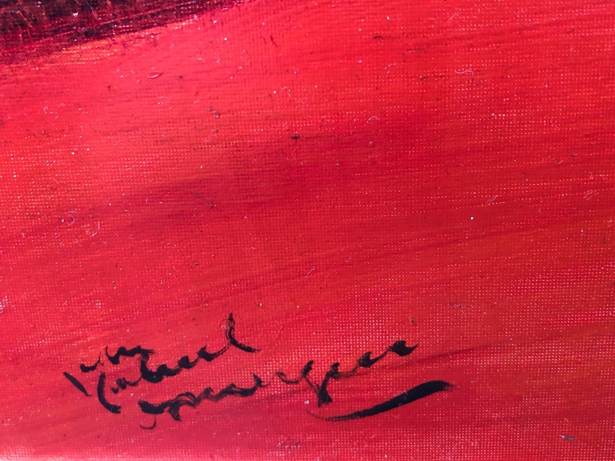 Domergue Jean Gabriel Painting XXth Century Casino De Paris Oil On Hardboard Signed ​​​​​​​certificat -photo-4
