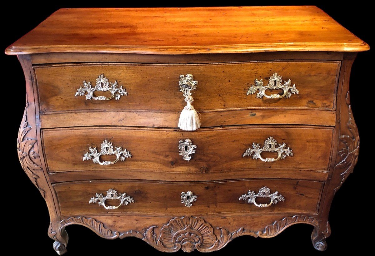 18th Century Commode From Quercy, Louis XV Period In Walnut Opening With 3 Drawers-photo-3