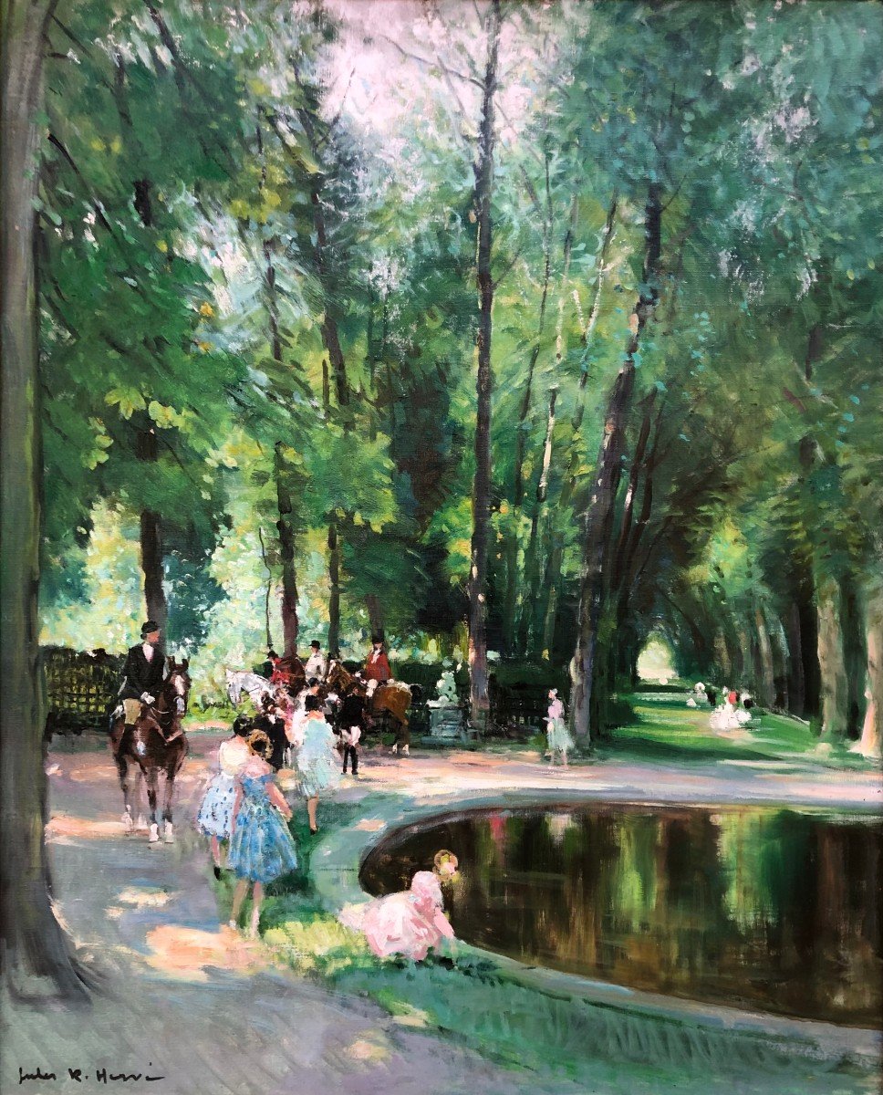 Herve Jules Langres Walk In Blanchefontaine Oil Canvas Signed Certificate Of Authenticity-photo-2