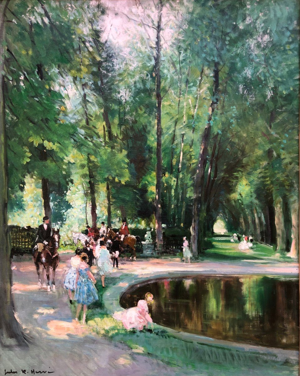 Herve Jules Langres Walk In Blanchefontaine Oil Canvas Signed Certificate Of Authenticity-photo-3