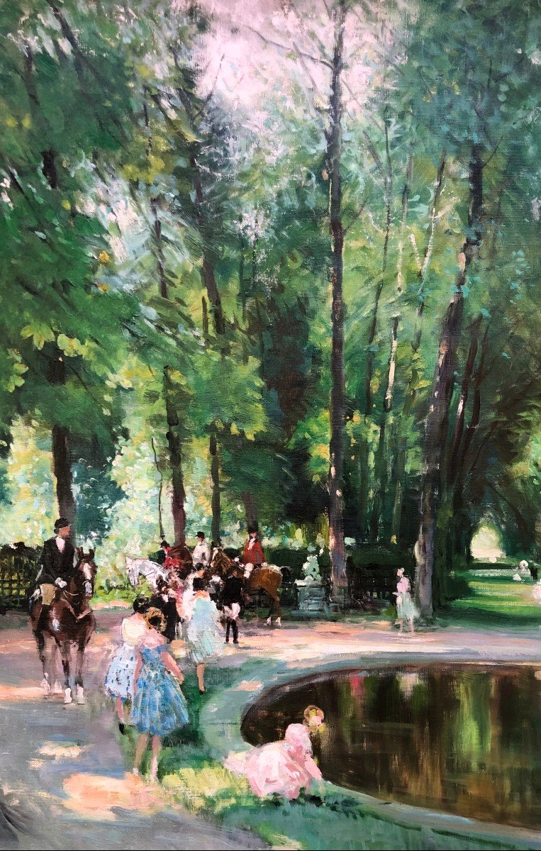 Herve Jules Langres Walk In Blanchefontaine Oil Canvas Signed Certificate Of Authenticity-photo-6